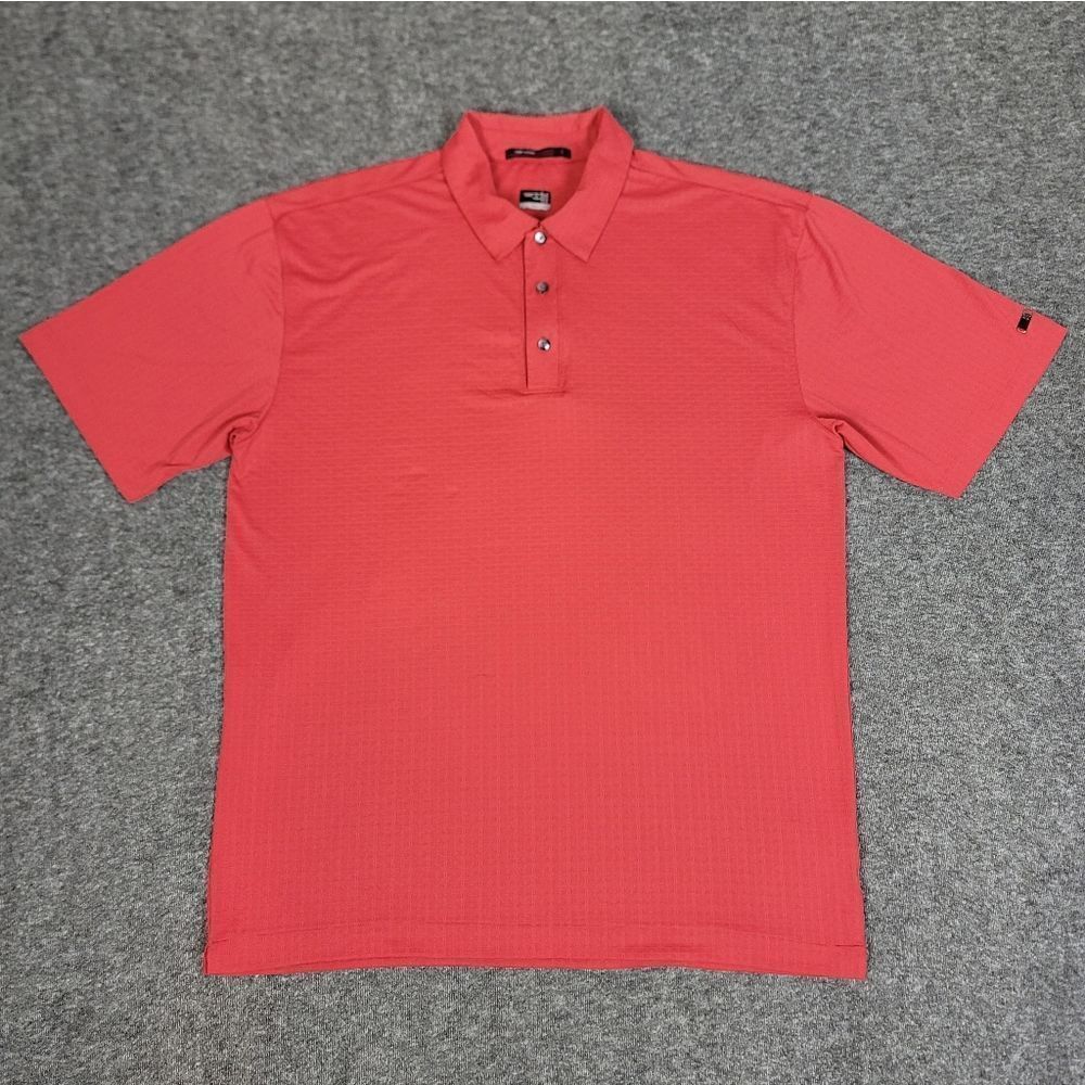 Nike Tiger Woods Collection Polo Shirt Men L Red 2012 Legacy Era Golf